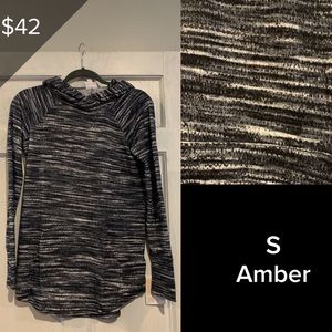 LuLaRoe Amber Hoodie Small Black & White